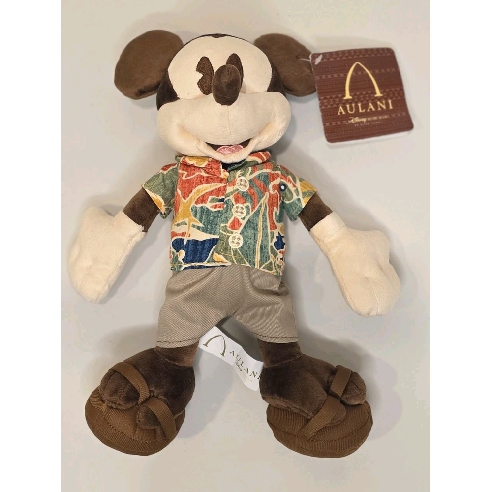 Disney Plush Mickey Mouse Aulani Resort Spa - Brown - Limited Edition 11" - Tag